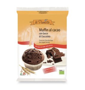 Muffin al cacao "Le Piumette": merendine bio