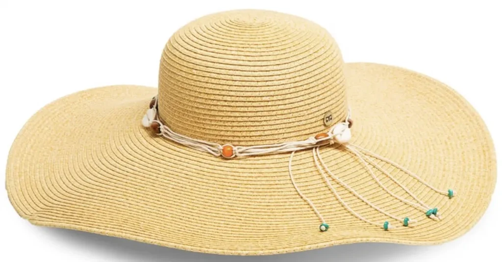Accessori da spiaggia, cappello di paglia