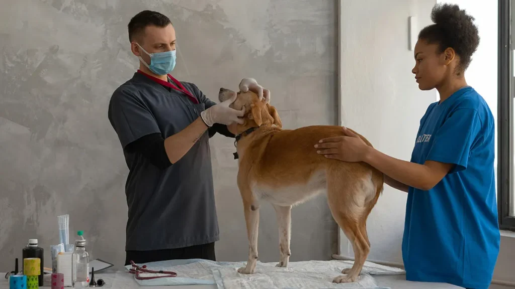 Cane e veterinario