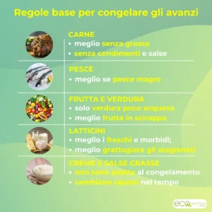 Congelare i cibi, le regole