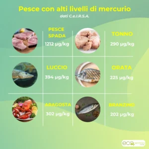 Pesce altamente contaminato da mercurio