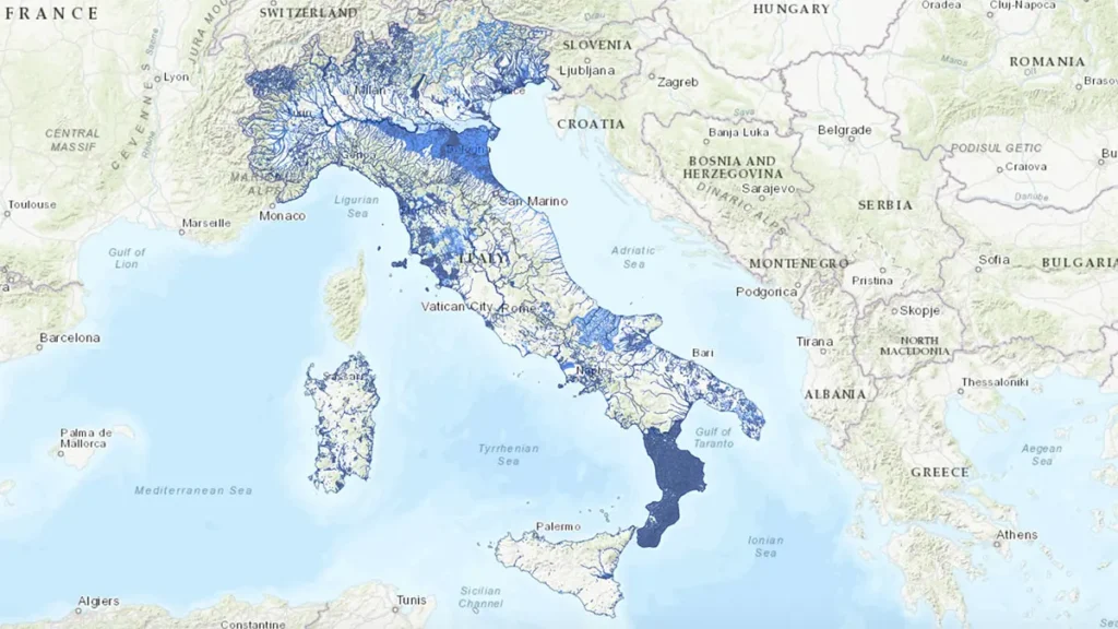 Zone a rischio alluvione