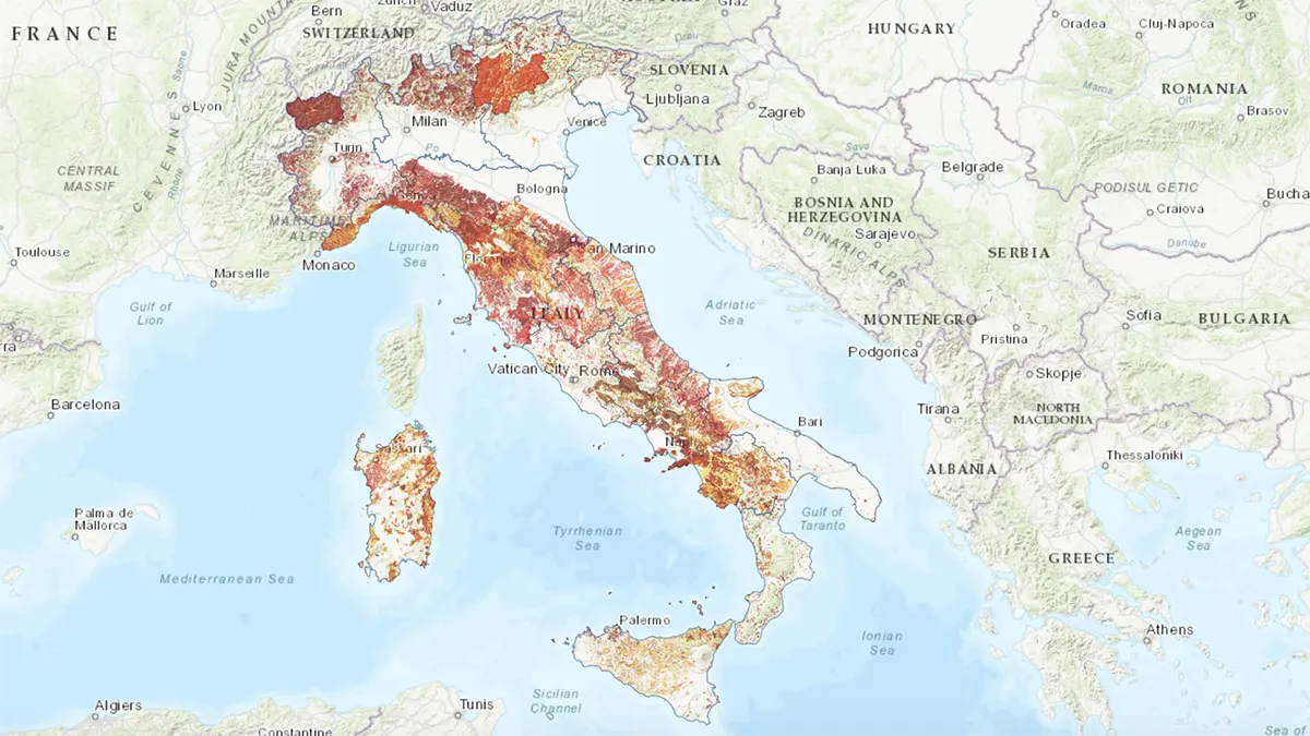 Zone a rischio frane