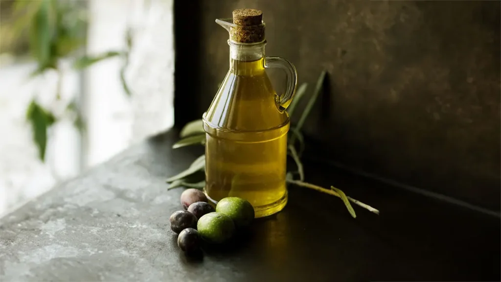 Olio d'oliva per i capelli