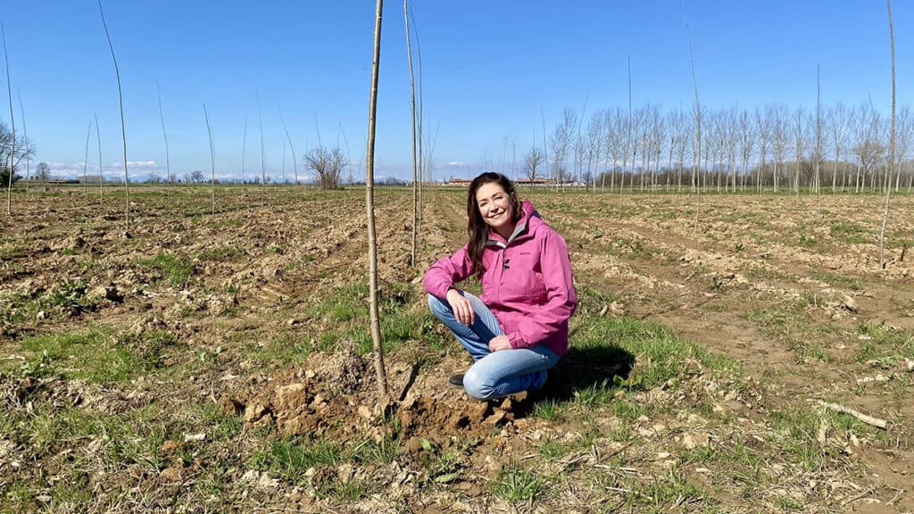 Tessa Gelisio, alberi per compensare la CO2