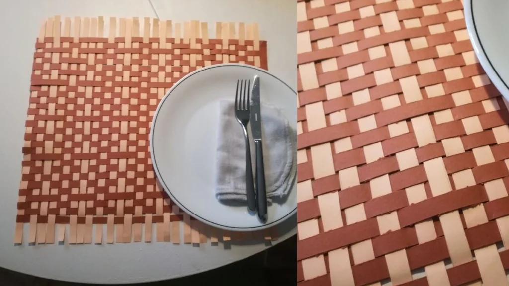 Tovaglietta con cartoncino di recupero
