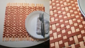 Tovaglietta con cartoncino di recupero
