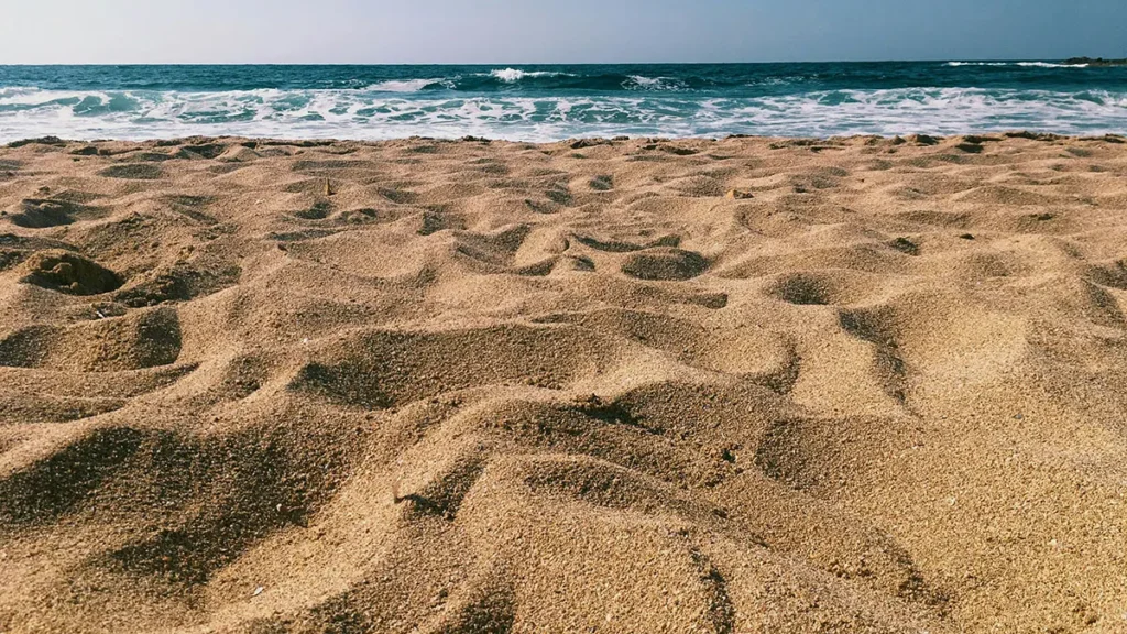 Sabbia in spiaggia