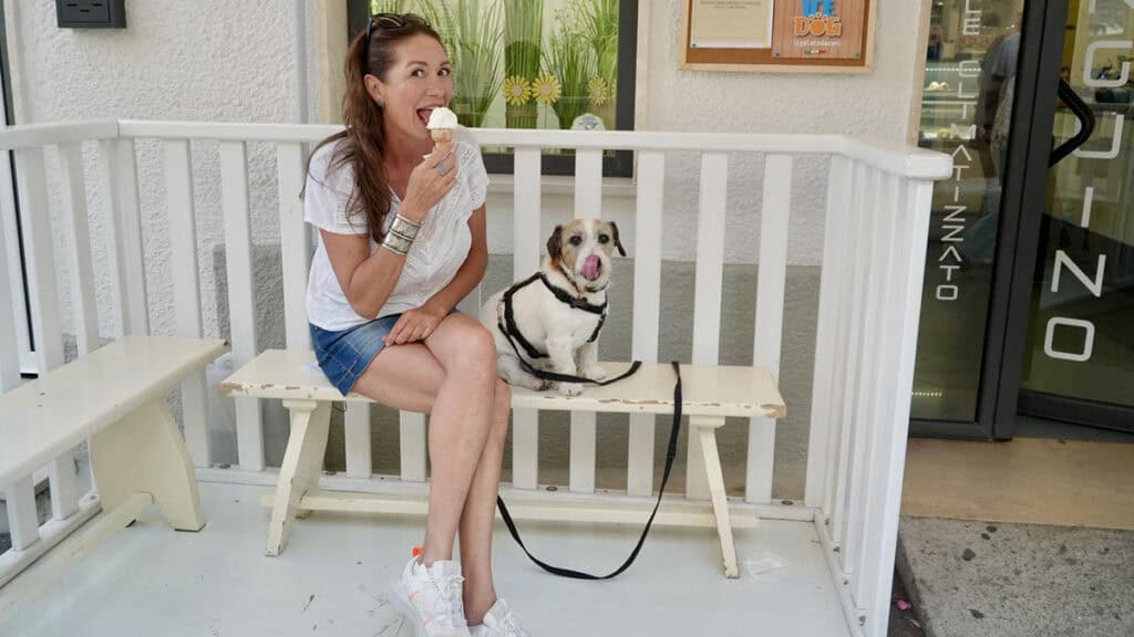 Tessa Gelisio, gelato ai cani