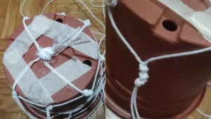 Vasetti appesi con intreccio macramè 4