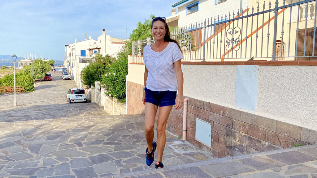 Tessa Gelisio, fare le scale
