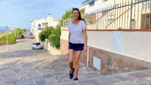 Tessa Gelisio, fare le scale