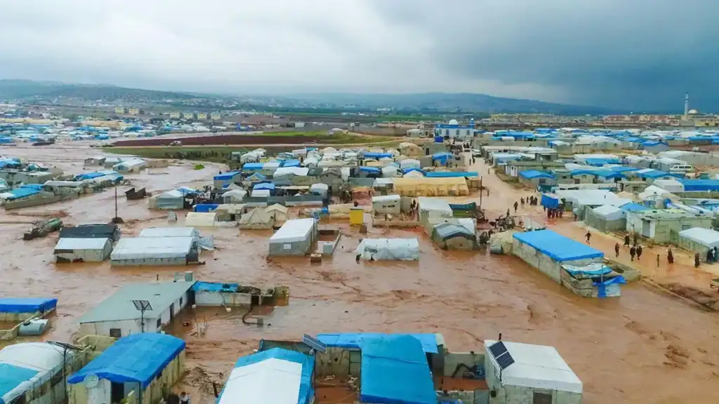 Tendopoli e allagamento