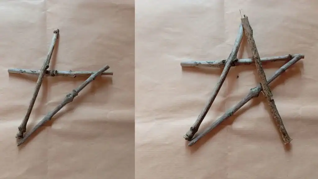 Stelle di Natale con i legnetti 2