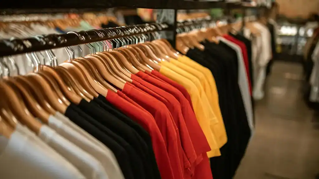 Vestiti in esposizione