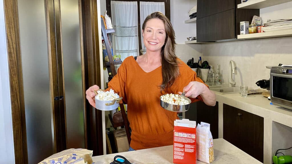 Tessa Gelisio, popcorn