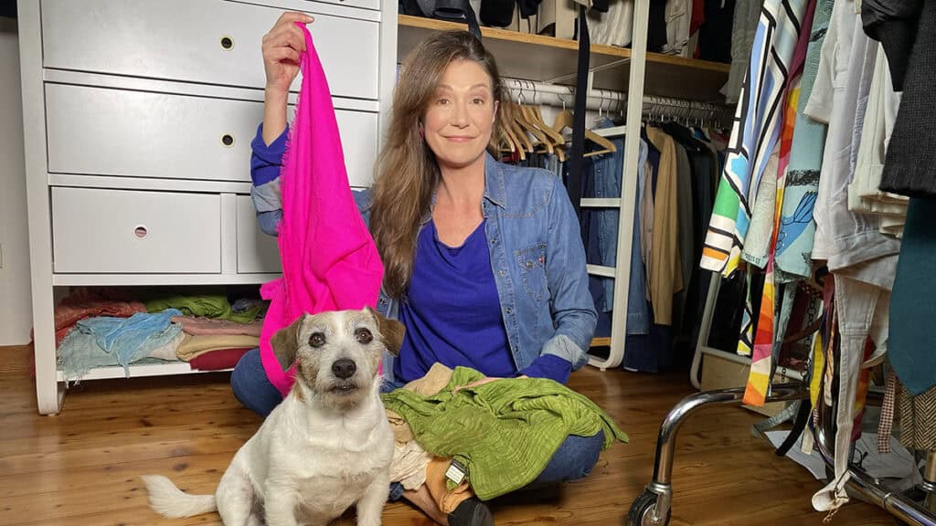 Tessa Gelisio, riciclo sciarpe