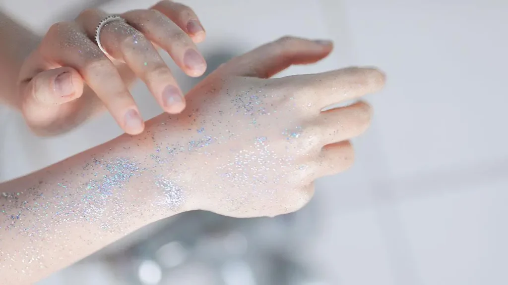 Cosmetici con glitter