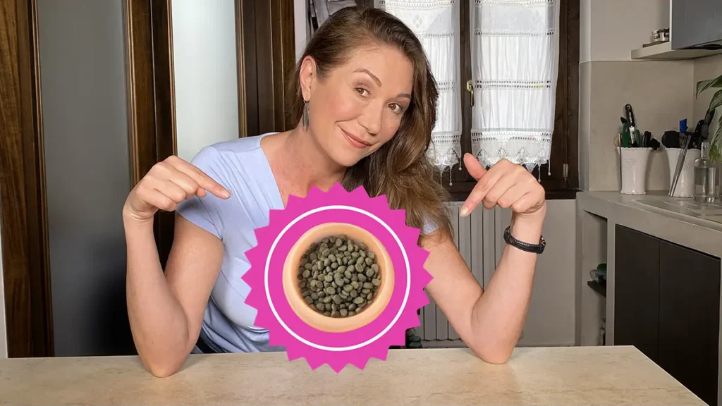 Tessa Gelisio, croccantini per gatti