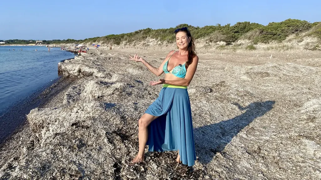 Tessa Gelisio, spiaggia sana